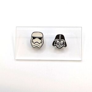Star Wars Darth Vader asymmetrical acrylic stud earrings